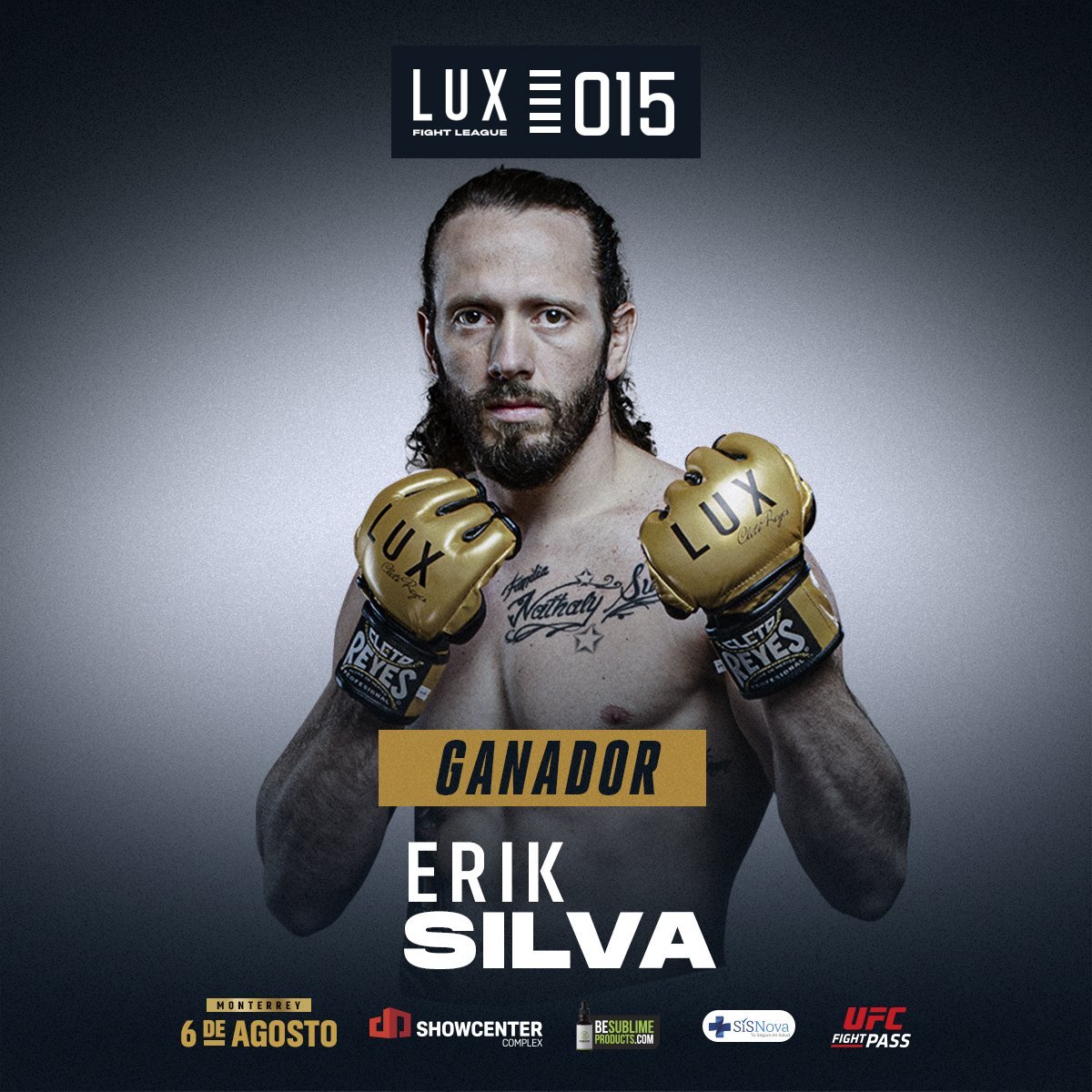 luxfightleague's tweet photo. Y en la pelea coestelar de #LUX015 la victoria en el primer asalto por sumisión y con un enorme  #mataleón es para Erik The KING Silva que se sobrepuso a un gran rival Daniel Rico Vega dando paso a lo que será el campeonato de #GerrerasLUX
#LUXMMA #itsLUXtime
#LUX015 #LUXMMA #MMA https://t.co/m6epbycgoy