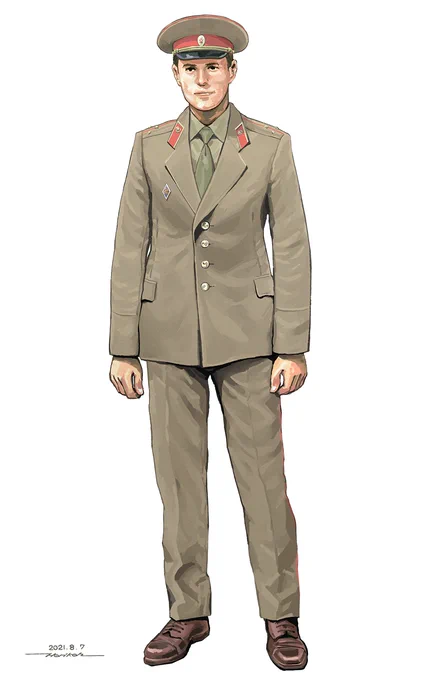 ソ連地上軍 将校外出服
Soviet ground forces officers Off-duty uniform. 