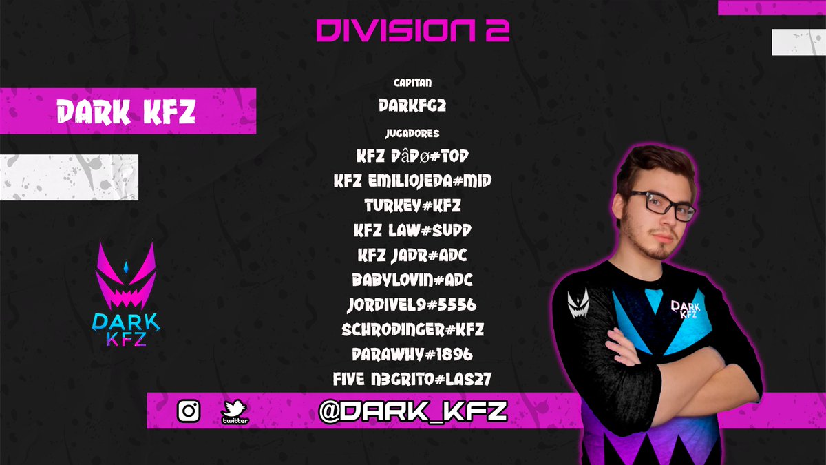 #EML_WRLas | PRESENTACION 2DA EDICION

DIVISION 2:

9. DARK KFZ
Nacionalidad: Paraguay🇵🇾
Twitter: <a href="/Dark_KFZ/">Dark KFZ</a>

Les damos la bienvenida a nuestra segunda edición donde sabemos que darán lo mejor💪

#eSportsMobile
