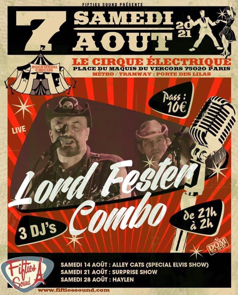 Ce samedi soir 7 août au Cirque Electrique à Paris 20e côté bar restaurant SANS obligation de pass sanitaire #concert #blues #rocknroll #cirqueelectrique #paris20 #rock #lordfestercombo #portedeslilas