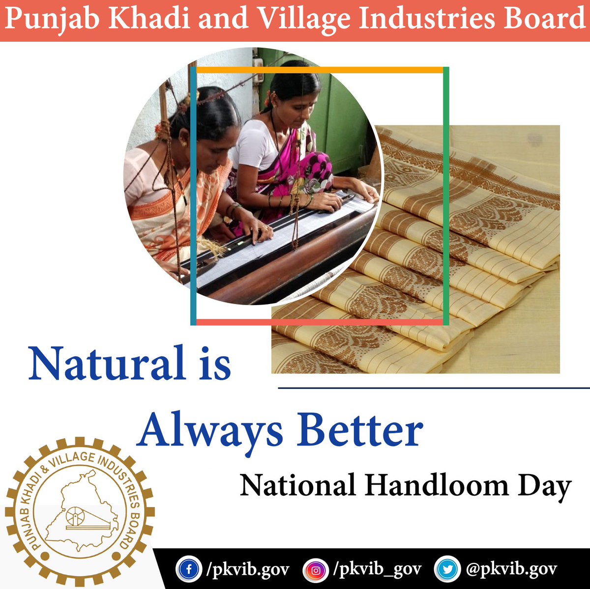 “I do regard spinning and weaving as a necessary part of any national system of education.”
― Mahatma Gandhi
#NationalHandloomDay 
#handloom 
#HandloomDay 
#Nationalhandloomday2021