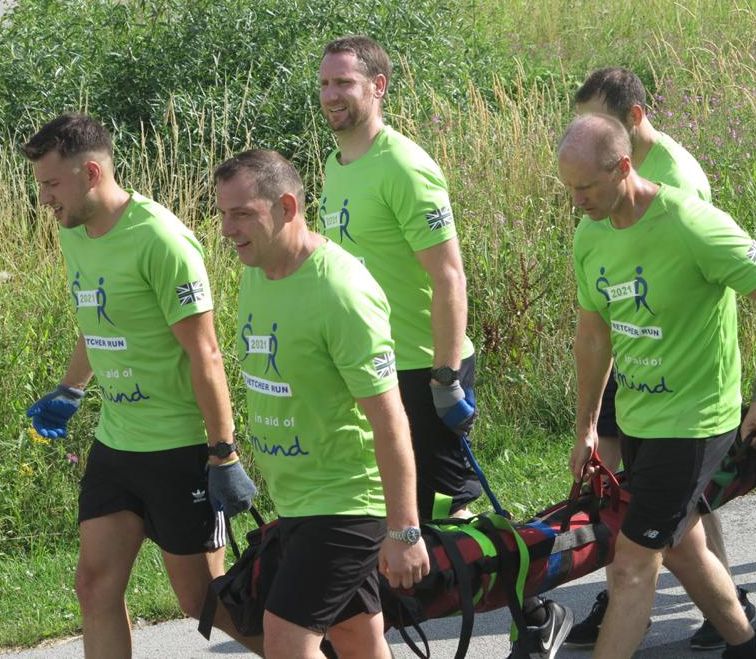 NWAmbulance's tweet photo. 👏Congrats to these crewmates for completing a 13.5-mile stretcher run around Warrington. 
🛣️ Through Woolston Park, Birchwood Forest Park, Orford Park and also a lap of Warrington Wolves, Halliwell Jones Stadium.
💸 £4.5k raised for the charity Mind.
👍Great Effort! https://t.co/fPqBjGwvEj