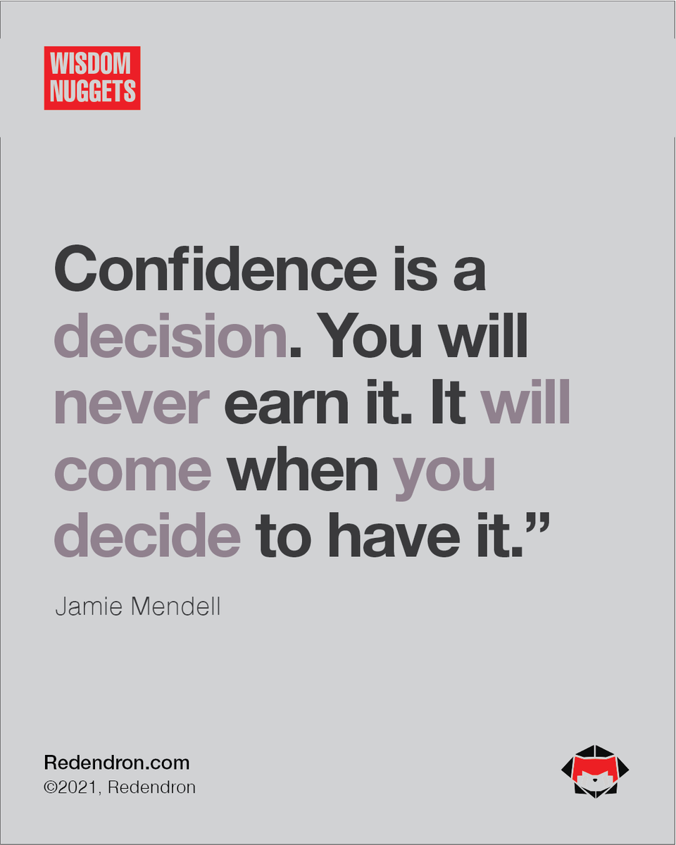 redendron's tweet photo. Confidence is not cultivated, it just happens when you decide to make it a priority. 

Do you agree?

#entrepreneur #businessowner #brand #personalbrand #branding #entrepreneurship #entrepreneurs #businessmindset #growthmindset #problemsolving #confidence #confident https://t.co/rRMPpXXEpq