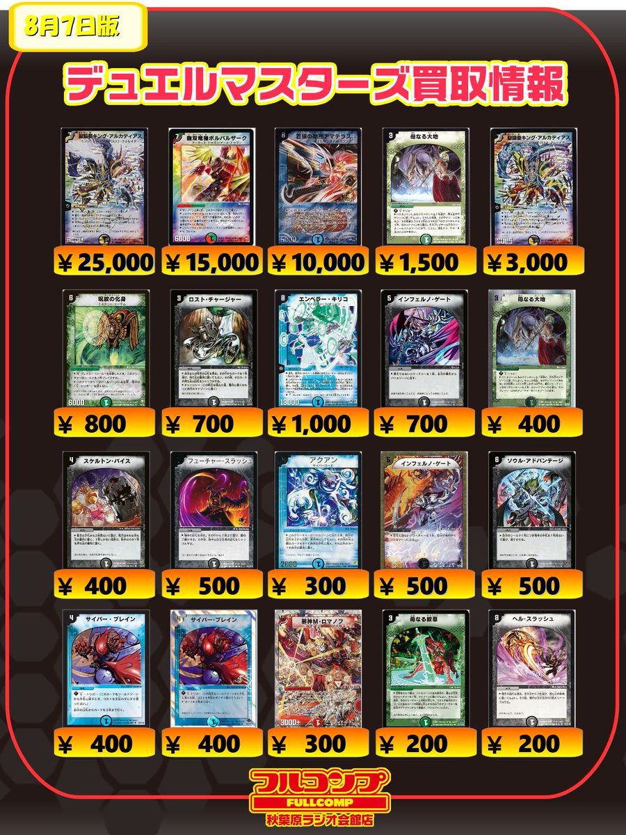デュエマ 旧枠プレミアム殿堂カード買取リストになります。 蒼狼の始祖