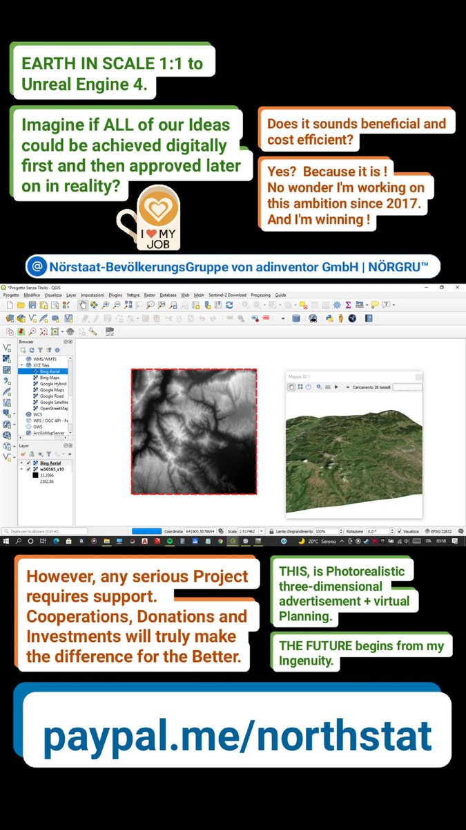 NorthstatGroup's tweet image. #EARTH #UnrealEngine #VRplanning #technology #realscale #support #photogrammetry #Photorealism #Inventions #Ideas #IdeasHappenHere #ideasworthspreading #Italy #Italia #Italien #NORGRU 
↘️
paypal.me/northstat
↗️