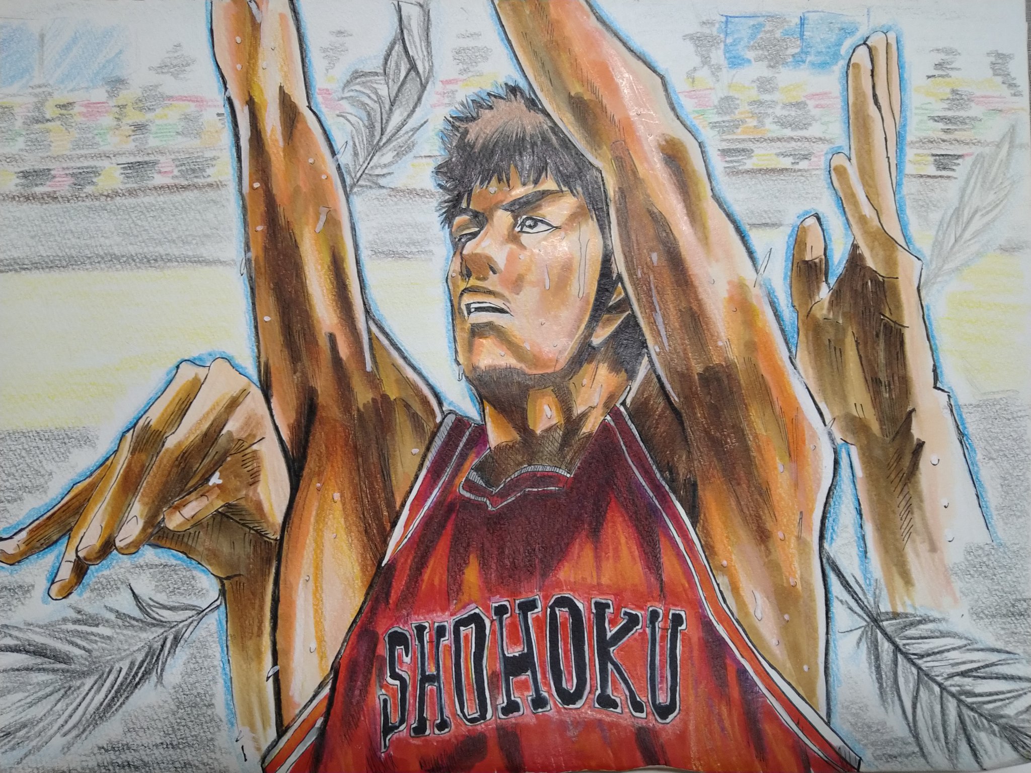 かさはんちょー スラムダンク三井寿を描いてみました スラムダンクのメンバーで1番好きなんですよねぇ 気合いで描きました 笑 スラムダンク スラムダンクイラスト 三井寿 ミッチー イラスト好きな人と繋がりたい T Co Pwt4k7emls Twitter