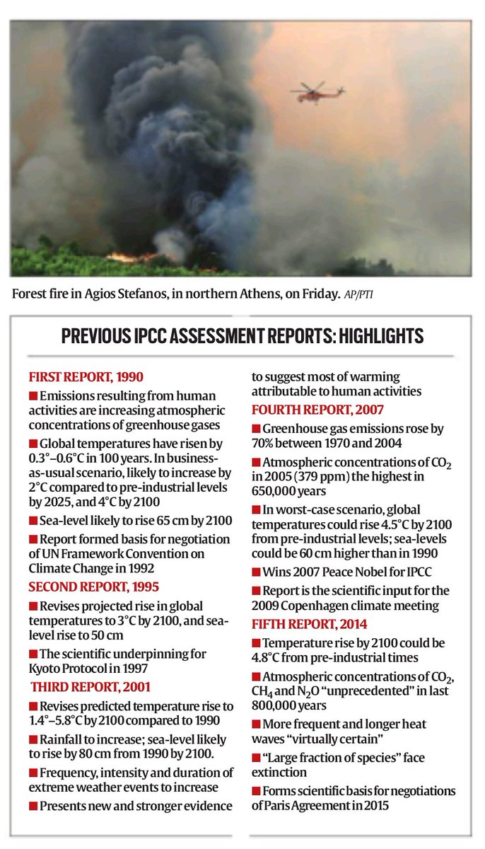notbeingharsh's tweet photo. On Monday, the Intergovernmental Panel on Climate Change (IPCC) will release the first part of its Sixth Assessment Report. How have its previous reports shaped global actions, and what will this one cover?

- @IndianExpress

https://t.co/7ujxkNfTWt https://t.co/AlFH31pyFs