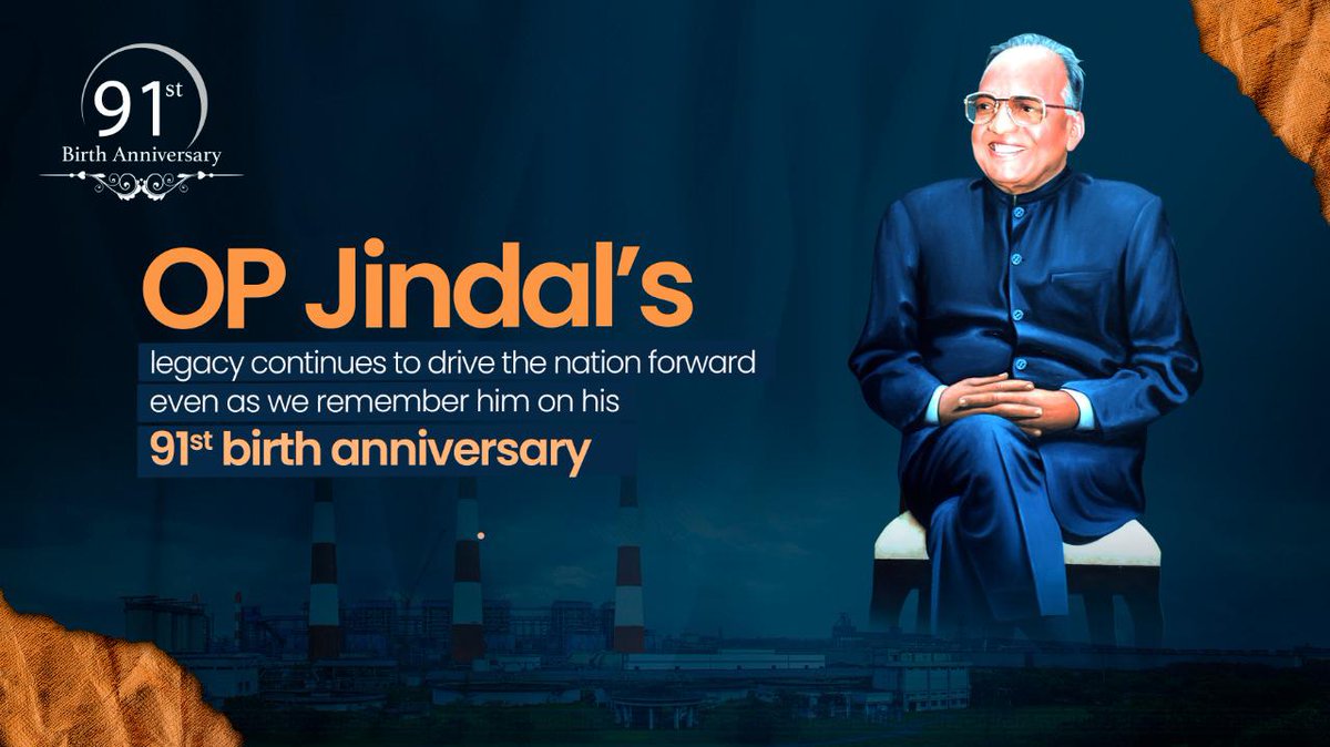 Adornoffl's tweet photo. Its heart-warming to see that the legacy that OP Jindal ji has left is being carried by his sons. #RememberingBauji on this auspicious occasion of his birth anniversary. https://t.co/sIUevjshGQ