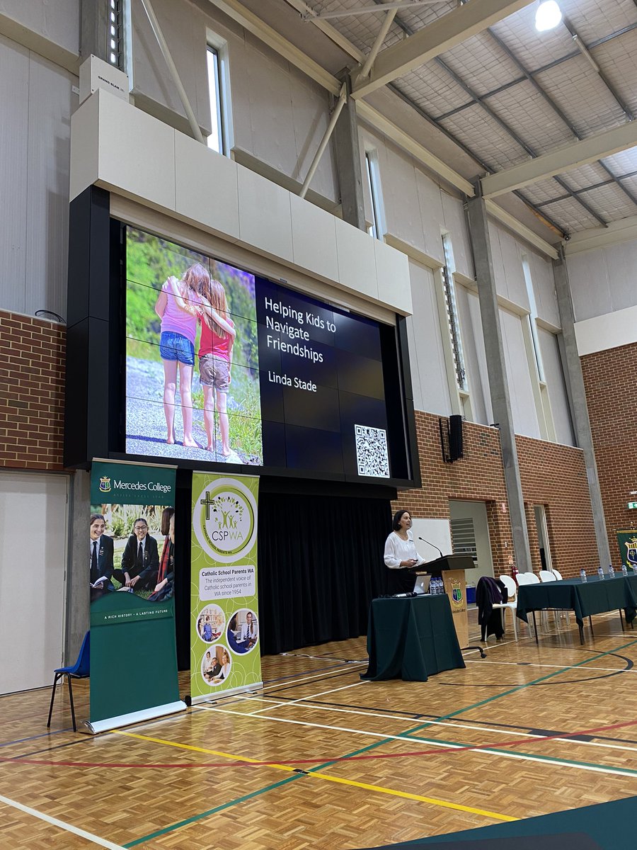 Delightful and insightful talk about our children’s friendships and our own! @linda_stade <a href="/CSSPA4/">CSSPA</a> <a href="/fjcscurrambine/">Francis Jordan Catholic School</a>