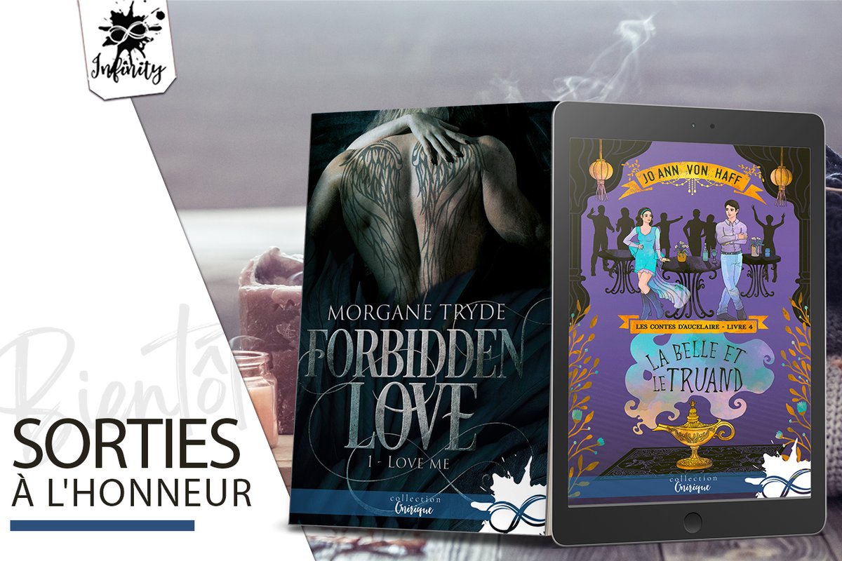 Vous voulez découvrir nos nouveautés du mois chez Infinity ? 
Plutôt conte revisité ou romance fantastique ?
💜 La Belle et le Truand (Les Contes d'Aucelaire #4) de Jo Ann von Haff
💙 Love me (Forbidden Love #1) de <a href="/morganetryde/">Morgane Tryde author</a> 
Rendez-vous chez nos revendeurs numériques !