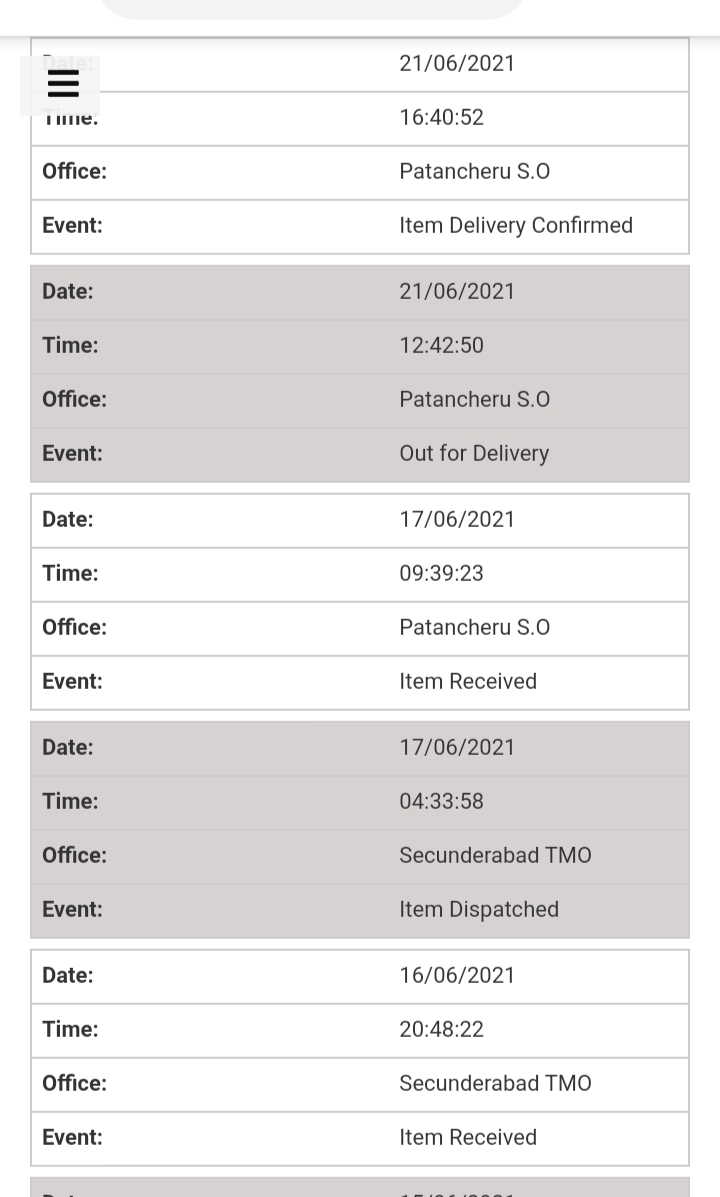 SwarupaReddy9's tweet photo. @PmgHyderabad  @IndiaPostOffice , There is significant delay at Patancheru post office with even speed posts held for 4 days. A speed post from city to city taking a week!! Please find attached photos. Please resolve this issue. This is causing huge inconvenience. https://t.co/jrkcE834MX