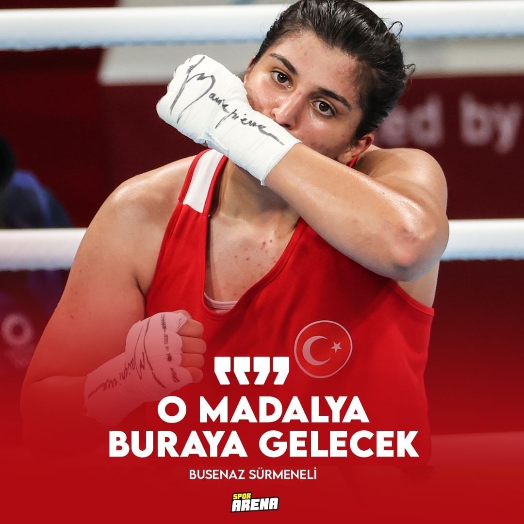 🥇O madalya geldi! Hem de altın...

🇹🇷Milli boksörümüz Busenaz Sürmeneli, 69 kiloda Çinli rakibi Hong Gu'yu yenerek altın madalya kazandı.

🏅Busenaz Sürmeneli, boksta altın madalya kazanan ilk sporcumuz oldu. #Tokyo2020