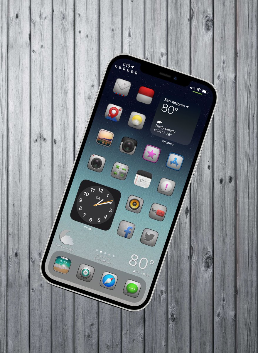 fresk0_'s tweet photo. Eh just trying something! #Whitlit2 #Yoorweather #ios14homescreen #nojailbreak #wall @fresk0_ @screenshot_pro #iPhone12ProMax https://t.co/u2txke2MvI