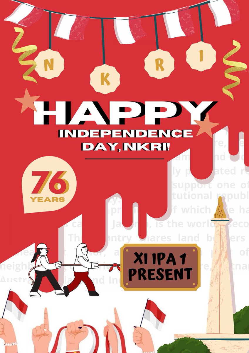 hagnyul's tweet photo. ⠀
       ⠀⠀⠀⠀  XI IPA 1 PRESENT
         INDONESIA FOR 76 &amp; INFINITY

           The strongest nation  would
           never disappoints their folks 
           by ended their presence as a
           a tough state, it is Indonesia.
⠀ https://t.co/fj6Y3CLMlm