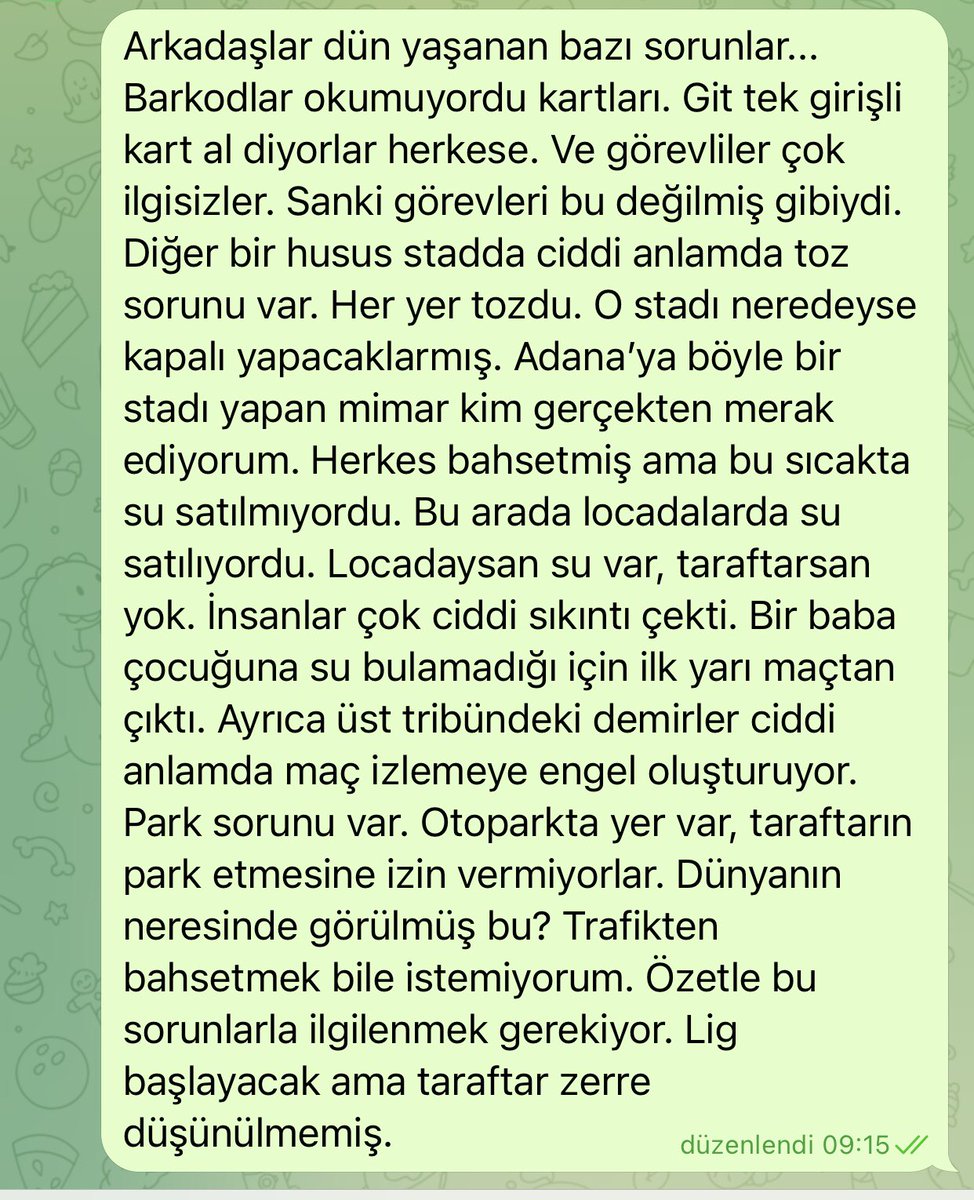 Dün stadda yaşanan sorunlar retweet edelim bu sorunlar çözülsün. Gıkını çıkaramayanların değil gerçek taraftarın sesini duyun...