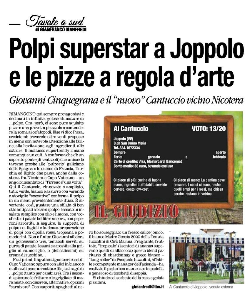 GFrancoManfredi's tweet photo. In un angolo incantevole della #Calabria tirrenica è divertente gustare una sfilata di ben otto antipasti a base di polpo 
#AlCantuccio Giovanni offre anche tentacoli (delicatissimi) su crema di zucchine…

#Joppolo 
#Nicotera 
#CapoVaticano
#pulperia 
#TenutaIuzzolini https://t.co/OCZe2cfYcU