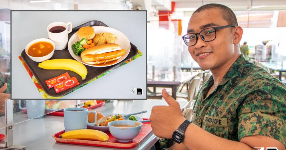 MothershipSG's tweet photo. Pulau Tekong cookhouse serves up 'Strong Bun &amp; Pie Special Meal' to mark National Day https://t.co/qxQzoys1ec https://t.co/GbMQYVHjNz