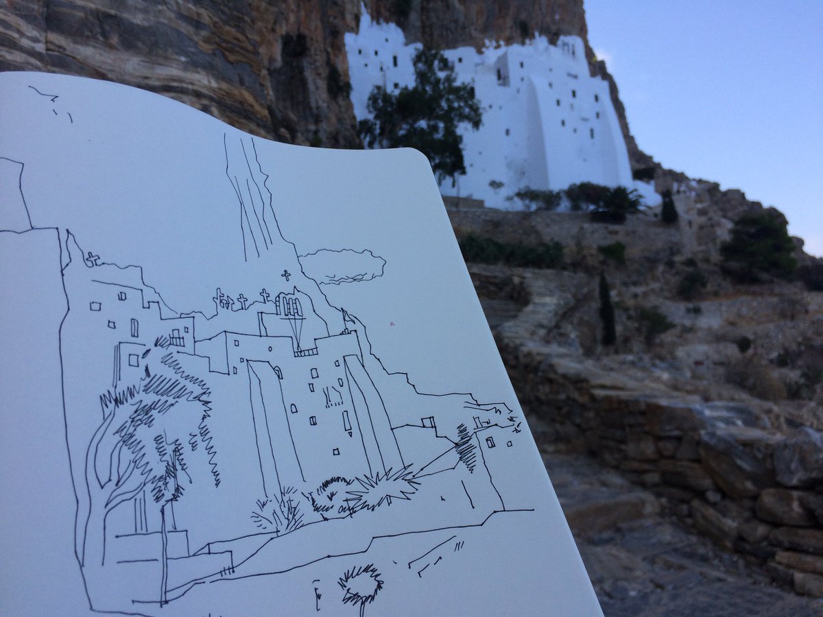 For a month my studio moved to the island of #Amorgos.