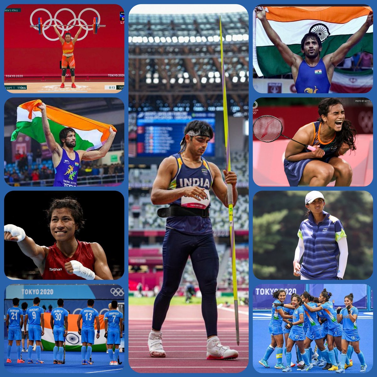 There are decades where nothing happens; and there are weeks where decades happen. #TeamIndia #Proud #Olympics #NeerajChopra