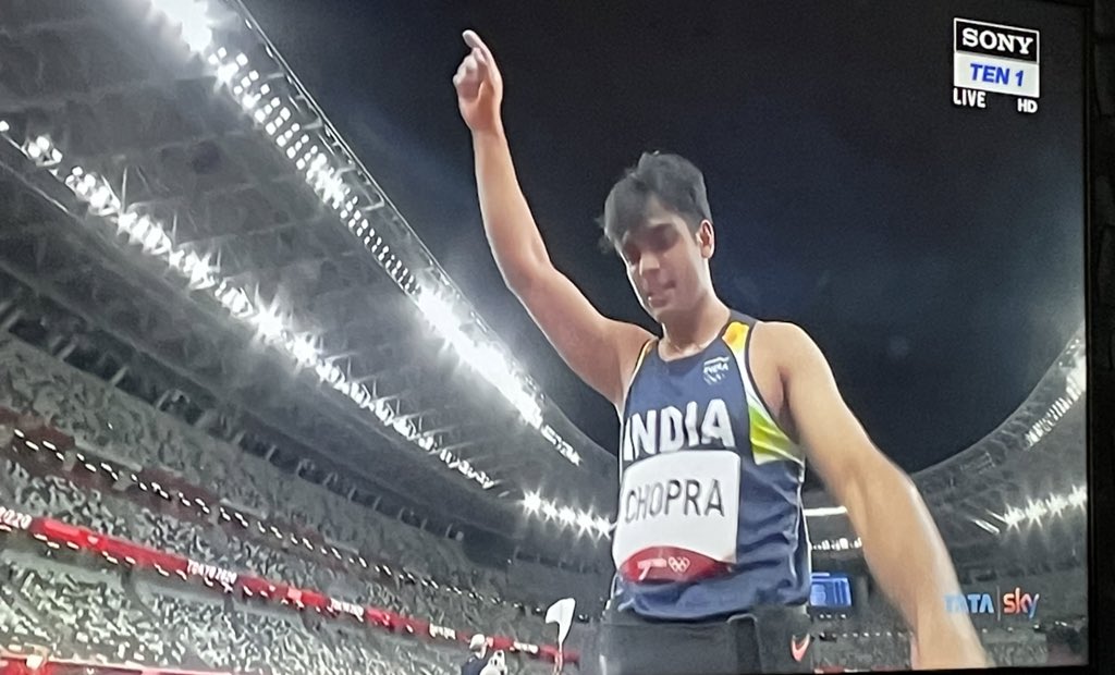 Gold Gold Gold!!! #NeerajChopra wins India’s First Athletic #Gold at #Olympics