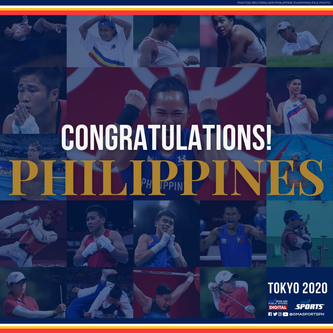 gmasportsph's tweet photo. 19 athletes, four medals, a lot of moments to remember — all under one flag. 🇵🇭

CONGRATULATIONS, Team Philippines for a historic #Tokyo2020 Olympics! https://t.co/d1sWm0rOkA