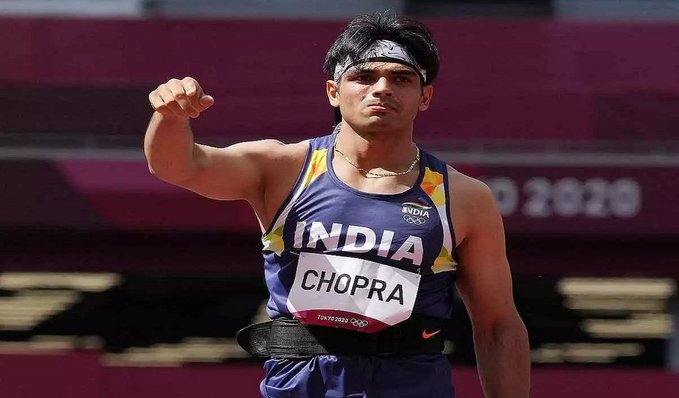 DDNewslive's tweet photo. #TokyoOlympics
.@Neeraj_chopra1 wins gold in Javeline Throw
#Cheers4India @ianuragthakur
 @IndiaSports @Media_SAI https://t.co/41p1Gd1j0H