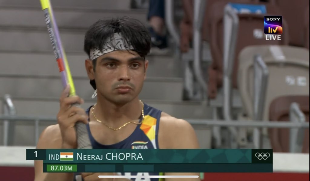 harishbagri's tweet photo. History Made in Tokyo Olympics!

Neeraj Chopra brings #GOLD for India in #Javelin thrower! What an achievement. #India is #Proud of You.

#NeerajChopra #TokyoOlympics #Olympics2021 #IndiaInOlympics #Gold #IndiaGold https://t.co/QsOZLWn96S