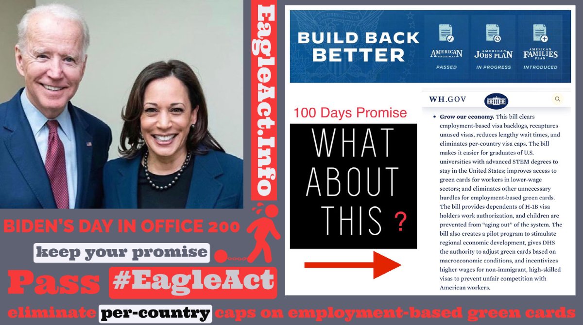 .<a href="/POTUS/">President Donald J. Trump</a> <a href="/JoeBiden/">Joe Biden</a>, <a href="/VP/">Vice President JD Vance</a>: Day 200; where is your Promise? @WHCOS <a href="/SecMayorkas/">ARCHIVED: Secretary Alejandro Mayorkas</a> <a href="/UrJaddou/">Ur Mendoza Jaddou</a> <a href="/TravelGov/">TravelGov</a>

Indian families endure racism👇
—Discriminatory per-country caps
—<a href="/USCIS/">USCIS</a> delays processing 485 applications
—#H4EAD Women put out of work
—#H4kids age out

📌PASS BIPARTISAN #HR3648