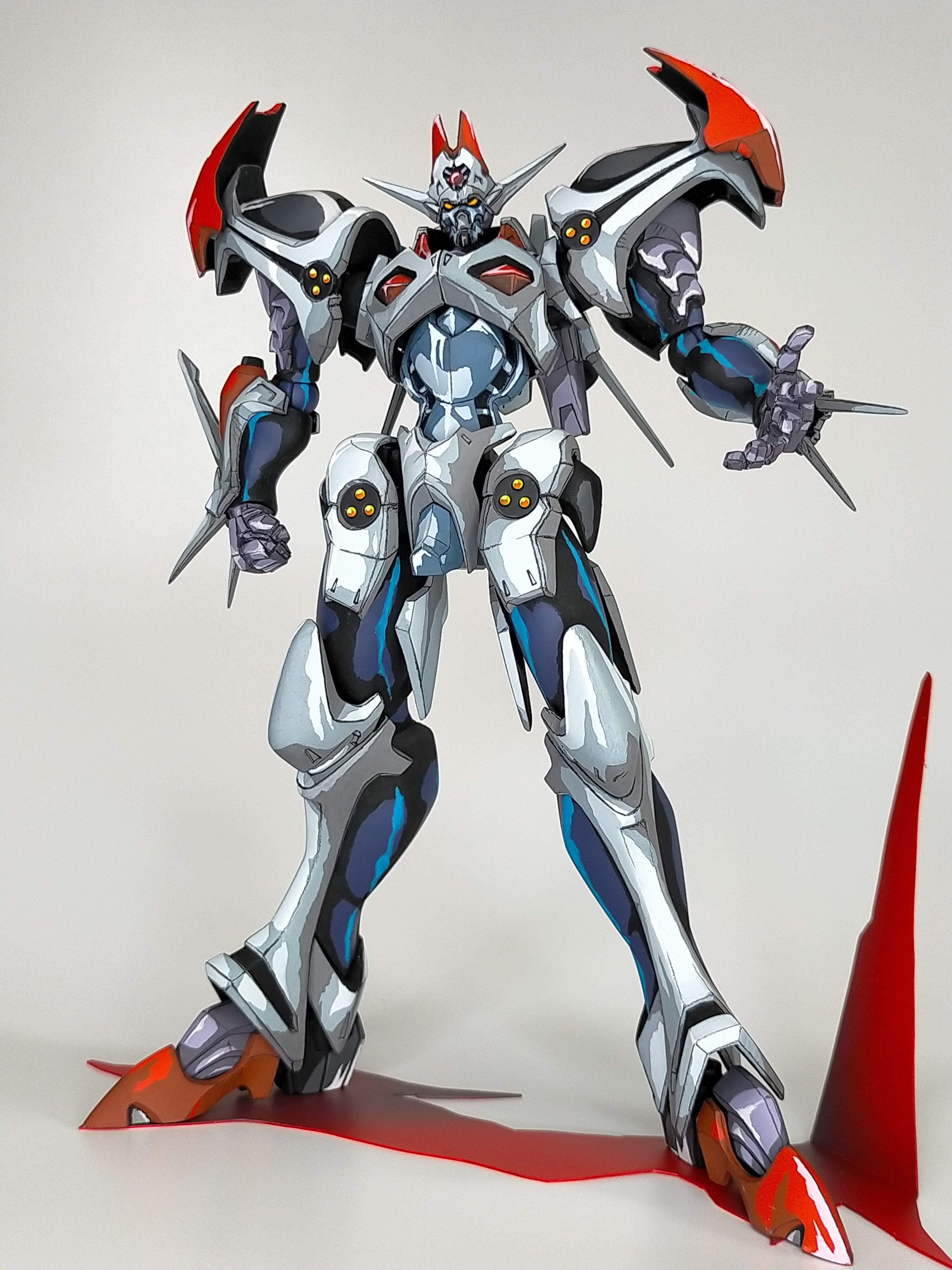 Annkoromoti イラスト風模型コンペ完成 Moderoidダンガイオー アニメ塗りで完成しました プロポーション改修は行わず 後ハメ加工や気になる点を改修しました 画像続きます T Co 5ipoouk3ew Twitter