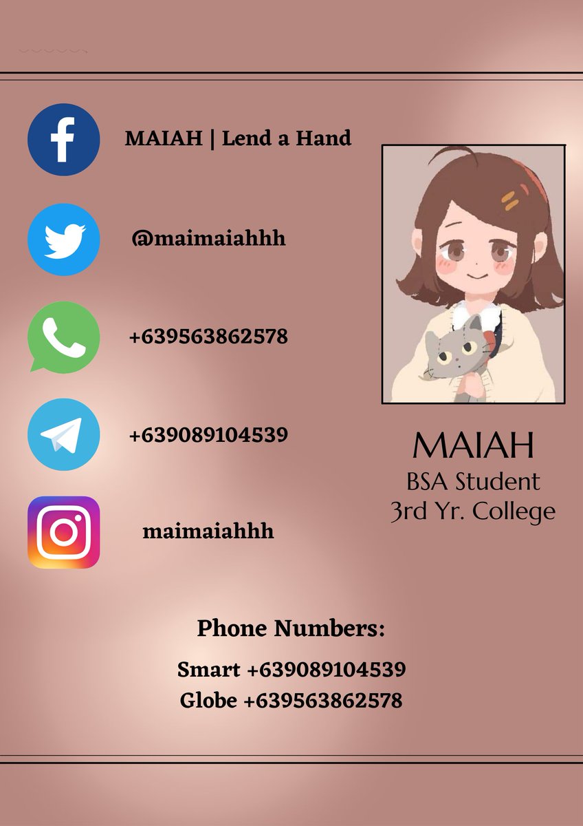 maimaiahhh's tweet photo. Just dm me for high-quality work and a guaranteed 90-100% score. Proofs of legitimacy are on my timeline; feel free to check it. Follow me as well to view more warranties of successful transactions!
Price varies depending on the deadline, difficulty level, and length of the task. https://t.co/mdkTXi1cE3