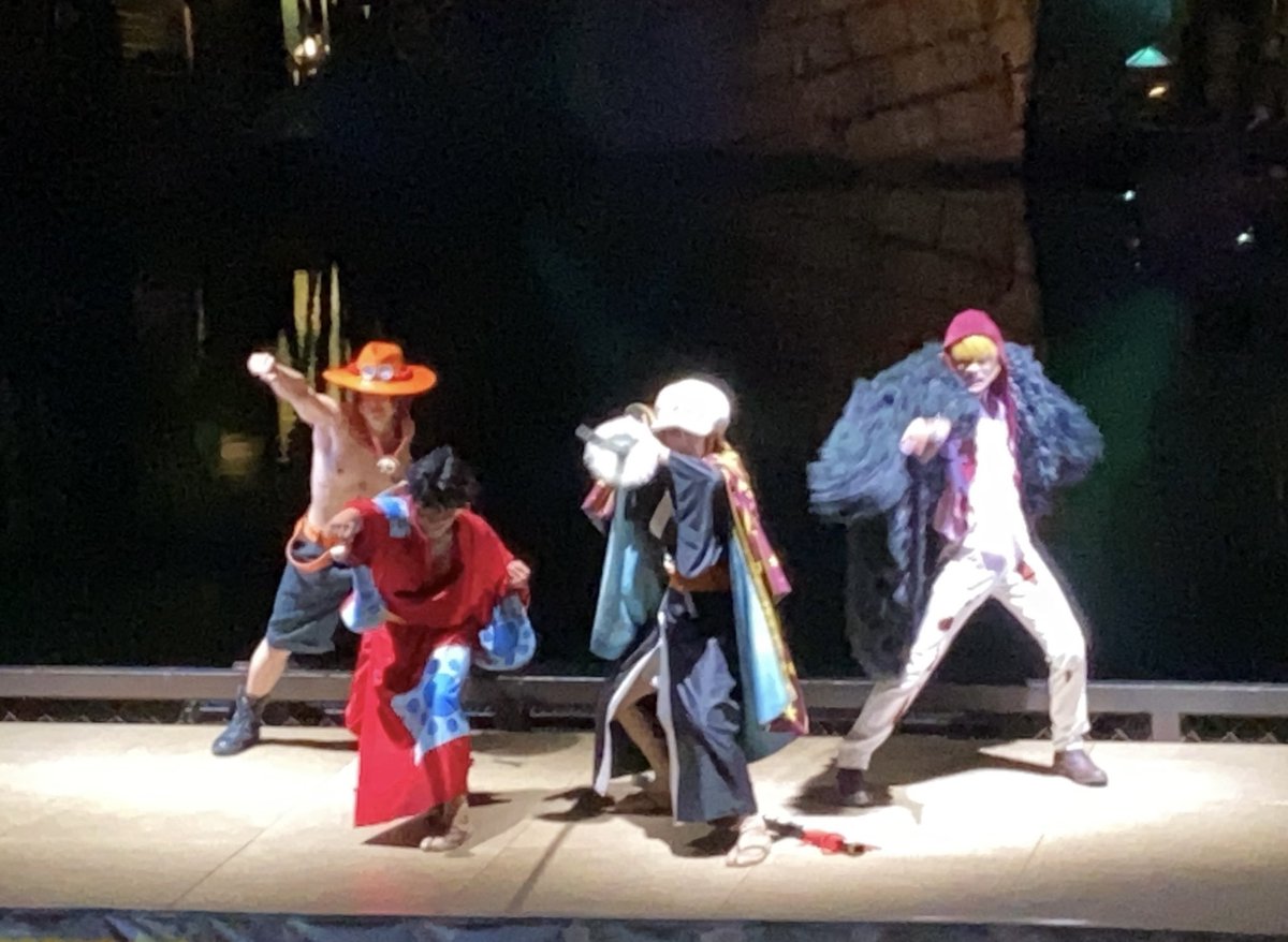 ｕｓｊのツボ ｕｓｊで出会った心温まる物語 Usj ワンピースプレミアショー 初日見ての感想 プレショは生で見るのが一番ですね しかし 今回 ルフィ 真弓 さん 声優陣は 緊急事態宣言でusjに見に来ることができませんでした 早くコロナが