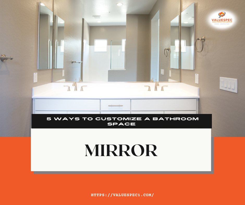 ValuespecS's tweet image. 5 WAYS TO CUSTOMIZE A BATHROOM SPACE

Front and center on the main bathroom wall is a large mirror that helps you get ready for the day or prepare for bedtime. 

Visit us: g.page/valuespec1-hom…
Call us: (714) 643-2844