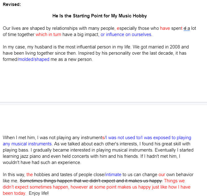 A03 Brighture Rw Essay 今回は体験談的というか 1 冒頭 Punctuation Mark Comma Before A Phrase Independent Clause Subordinate Clause 意味的につながりのある文を 区切って書いていたので カンマで Which In Turn で影響につなげていく