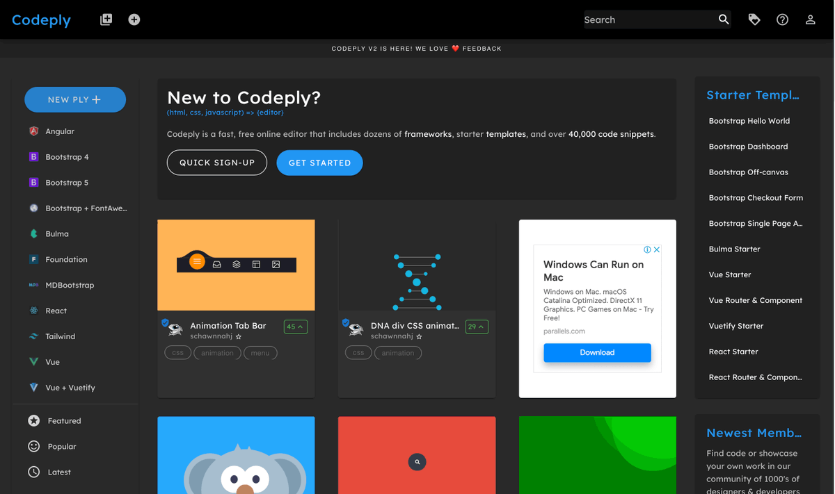 designerSaha's tweet image. 5. Codeply

Codeply is one of the very popular code sharing website and frontend editor

🔗 codeply.com