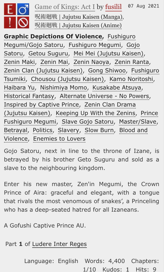 fusilil's tweet photo. #五伏 #gofushi
Here it is, chapter 1 of the gfsh capri!AU I've been working on 💖 #gofushiweek2021
- slow burn, enemies to lovers
- prince megumi x slave satoru
- https://t.co/aUVCOOZG5p https://t.co/7jzI3X5dLp