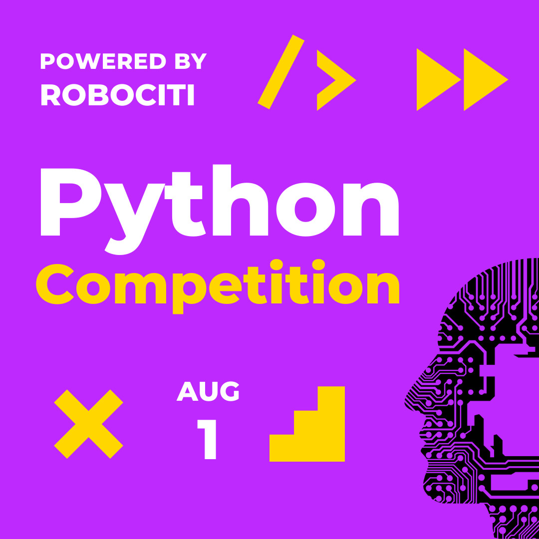 robociti_online's tweet image. The Robociti Open Python Challenge is back!🏆
Get ready to put your Python coding skills to the test, and compete with peers on Robociti! Showcase your skills and win RoboCoins that you can use to buy courses and hardware on Robociti!
robociti.com/competitions/1…
#pythoncompetition