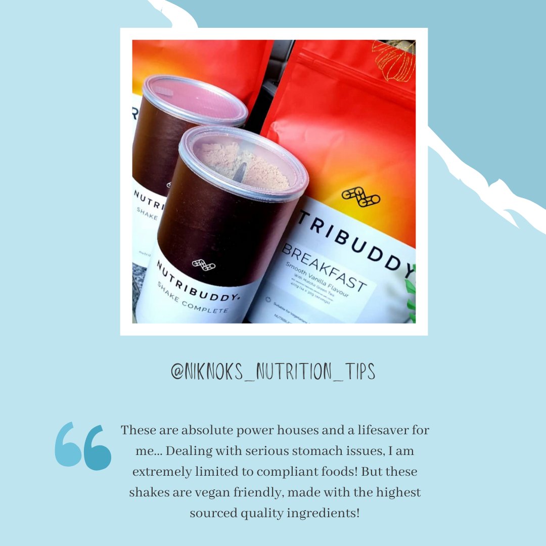 “These are absolute power houses and a lifesaver for me... Dealing with serious stomach issues, I am extremely limited to compliant foods! But these shakes are vegan friendly, made with the highest sourced quality ingredients!"

Find out more at nutribuddy.com 👈