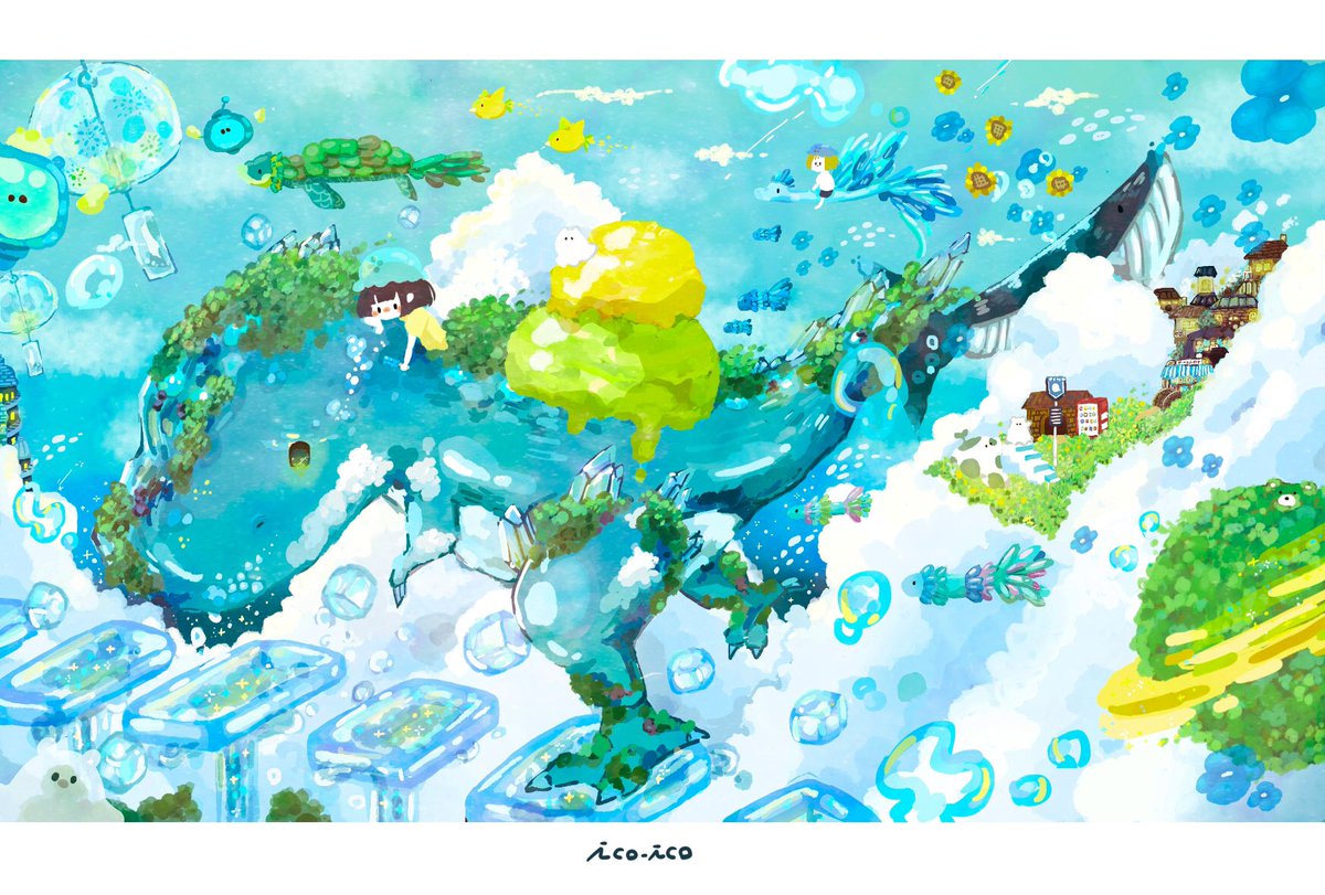 star (sky) space planet 1girl dress solo english text  illustration images