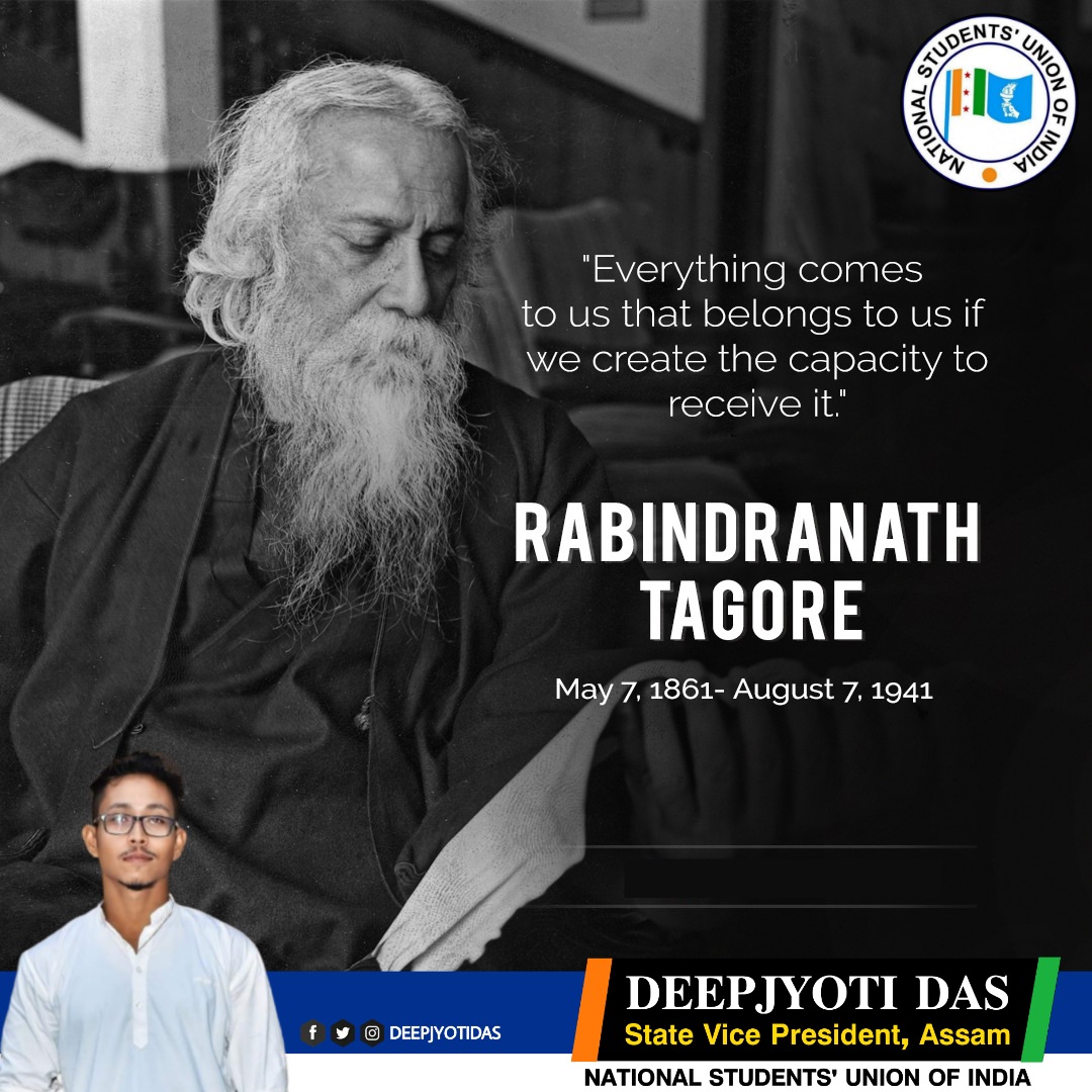 Deepjyotidas786's tweet photo. My humble tributes to Nobel Laureate Gurudev #RabindranathTagore on his death anniversary. He was a polymath, a poet, writer, philosopher, social reformer and espoused the cause of human freedom. His vision and thoughts remain an inspiration. https://t.co/IQmGCvfhsE