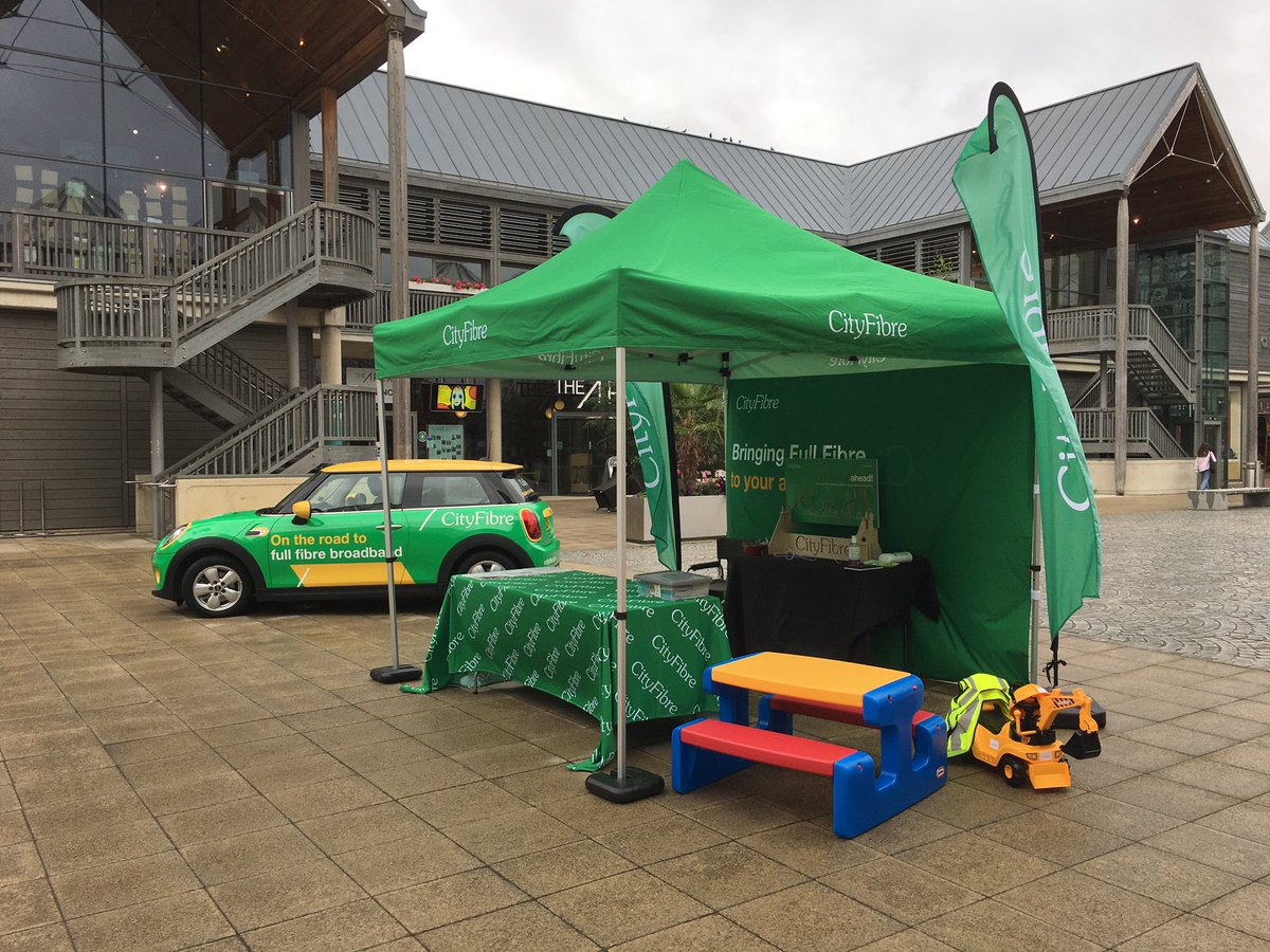 Weather not great but <a href="/CityFibre/">CityFibre</a> all set outside the Arc in Bury St Edmunds. Come and chat to us about our new fibre network in Bury St Ed’s <a href="/buryfree/">Bury Free Press</a> Here all weekend
