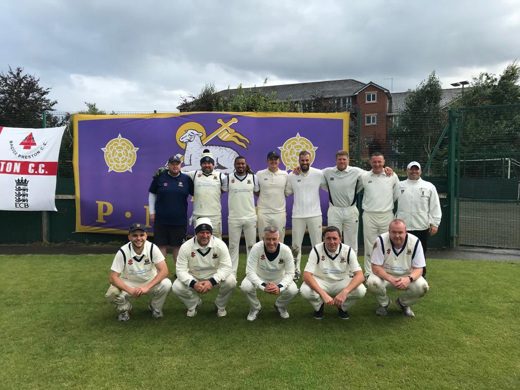 baceeprestoncc's tweet photo. What an end to a brilliant centenary week!! 

A BAC XI took on a PNE legends team at the Riverside. Despite the showers a full 25 over a side game was played with the PNE XI taking the win!

A big thank to everyone involved yesterday and with the whole week! https://t.co/S0FexUqyfH
