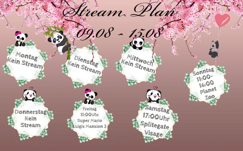 #stream Plan 🌷🎀
#twitch #TwitchDE #twitchstreamer #twitchgaming