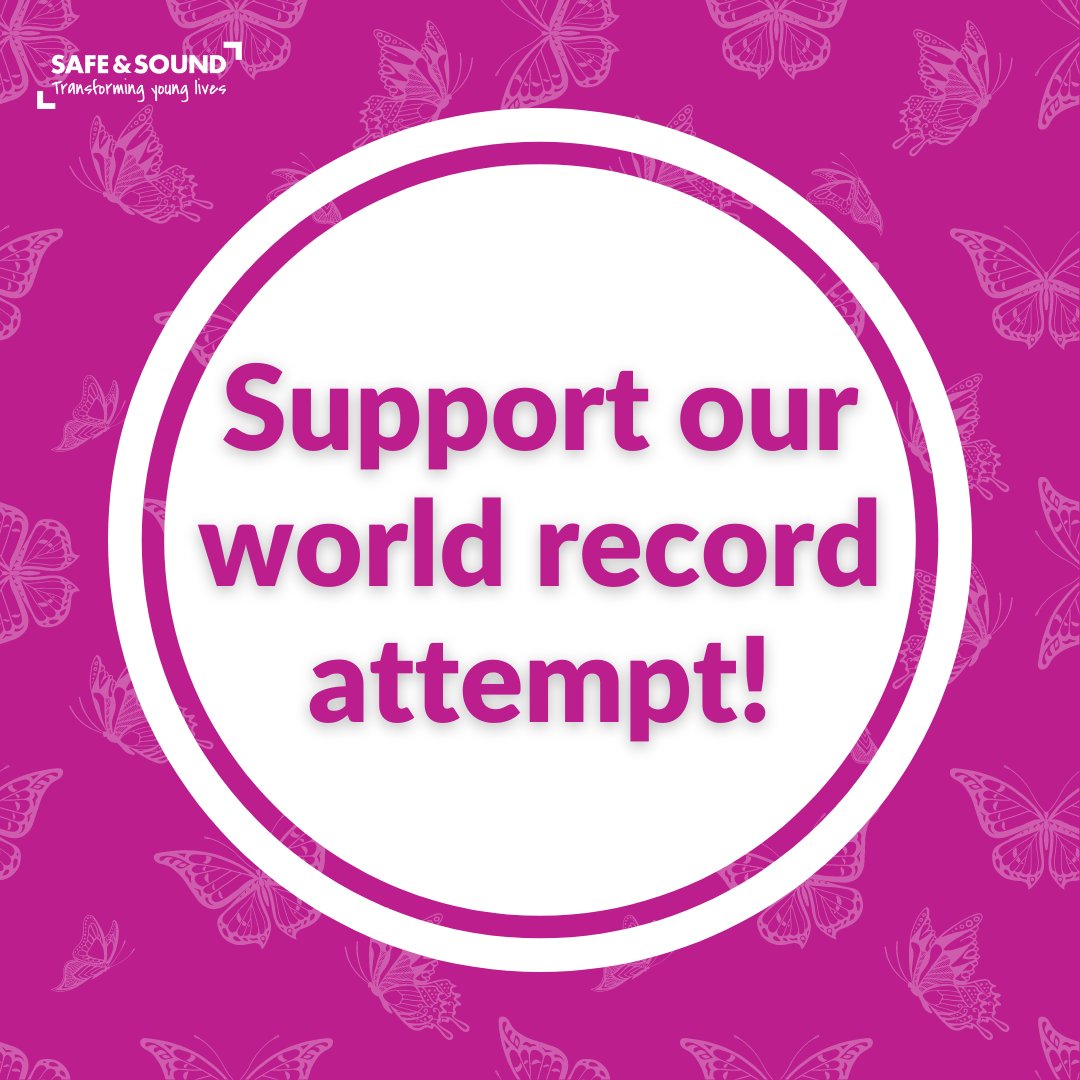 Safe & Sound (@safesoundgroup) on Twitter photo Did you know Safe and Sound are attempting a Guinness World Record for the ‘Largest Display of Paper Butterfly Replicas’ and will be displaying 1000 butterflies at <a href="/_Derbion/">Derbion</a> on the 28th August 2021? 🦋
Learn more and support our attempt here: safeandsoundgroup.org.uk/butterfly-worl…
#Derby <a href="/GWR/">Guinness World Records</a> Did you know Safe and Sound are attempting a Guinness World Record for the ‘Largest Display of Paper Butterfly Replicas’ and will be displaying 1000 butterflies at <a href="/_Derbion/">Derbion</a> on the 28th August 2021? 🦋
Learn more and support our attempt here: safeandsoundgroup.org.uk/butterfly-worl…
#Derby <a href="/GWR/">Guinness World Records</a>