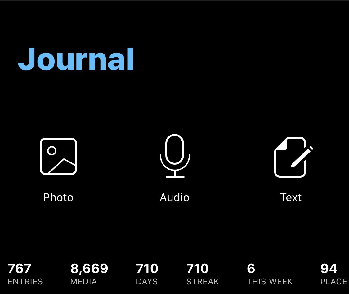 TheMimiBear's tweet photo. I’ve been journaling for 710 days. Hands down one of the best decisions I ever made. Highly recommend. https://t.co/eFdiHv1A45