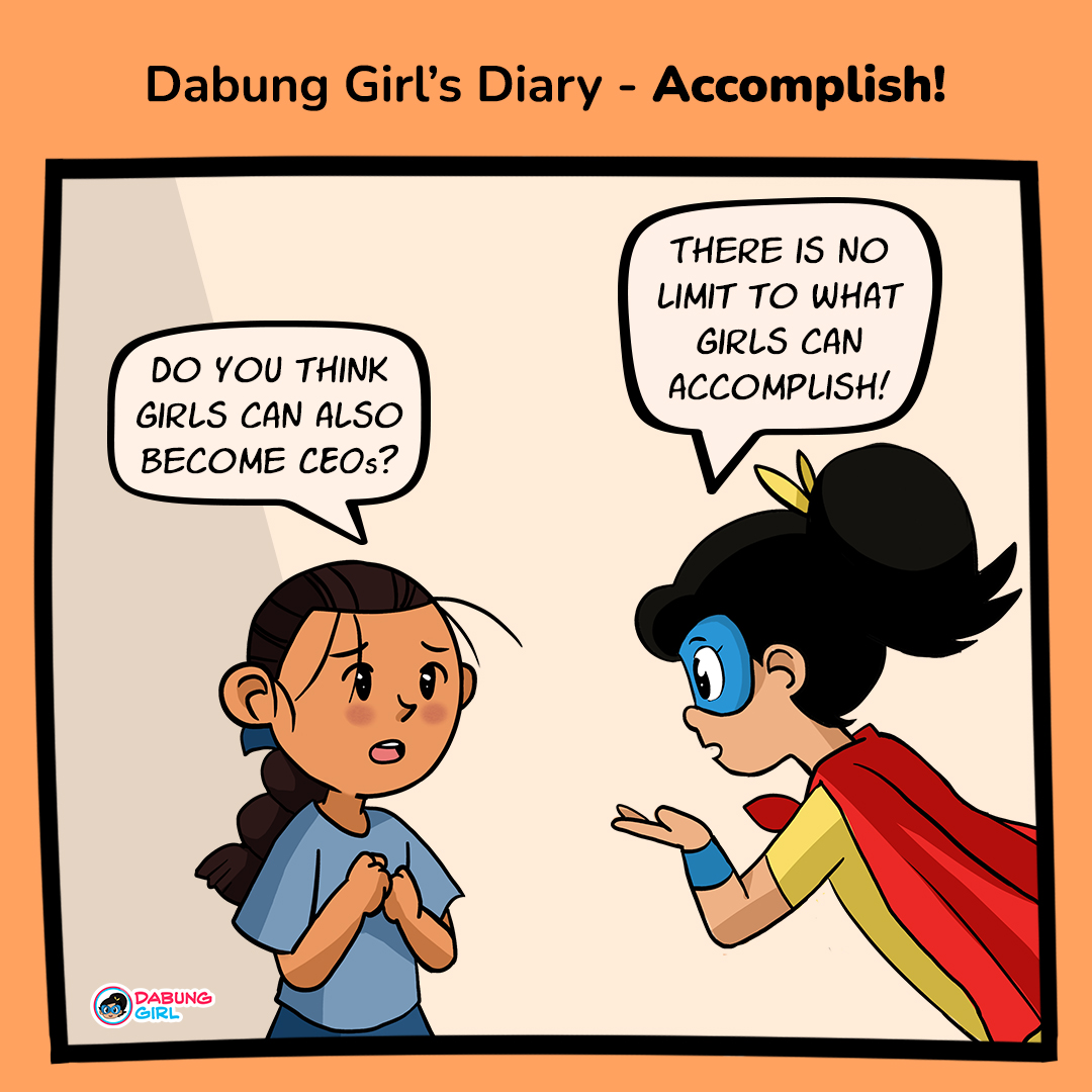 DabungGirl's tweet photo. Do you think girls can also become CEOs?
 
#comicstrip  #comics https://t.co/faK978vw6h