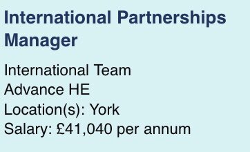 My team is growing! Two new vacancies <a href="/AdvanceHE/">Advance HE</a> for individuals passionate about #global #HE: International Partnerships Manager &amp; International Delivery Coordinator See: advance-he.ac.uk/about-us/curre… #highereducation #partnerships  #recruitment #careers  #joinourteam #international