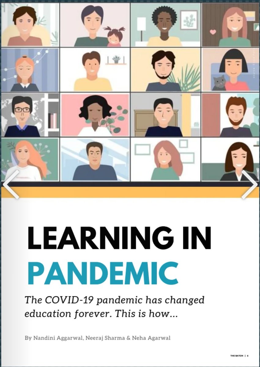 Nandini7100's tweet photo. To understand how the pandemic has changed the education scenario forever, take a look at the article - 'Learning in Pandemic' with @AnubhutiYadava for TheBaton'21.
To read the magazine: https://t.co/2iPDJ3ZXsc
@NehaAgrwl31 @Neerajsharma617
#thebatoniimc #BatMag @IIMC_India https://t.co/eZSsRqdSEV