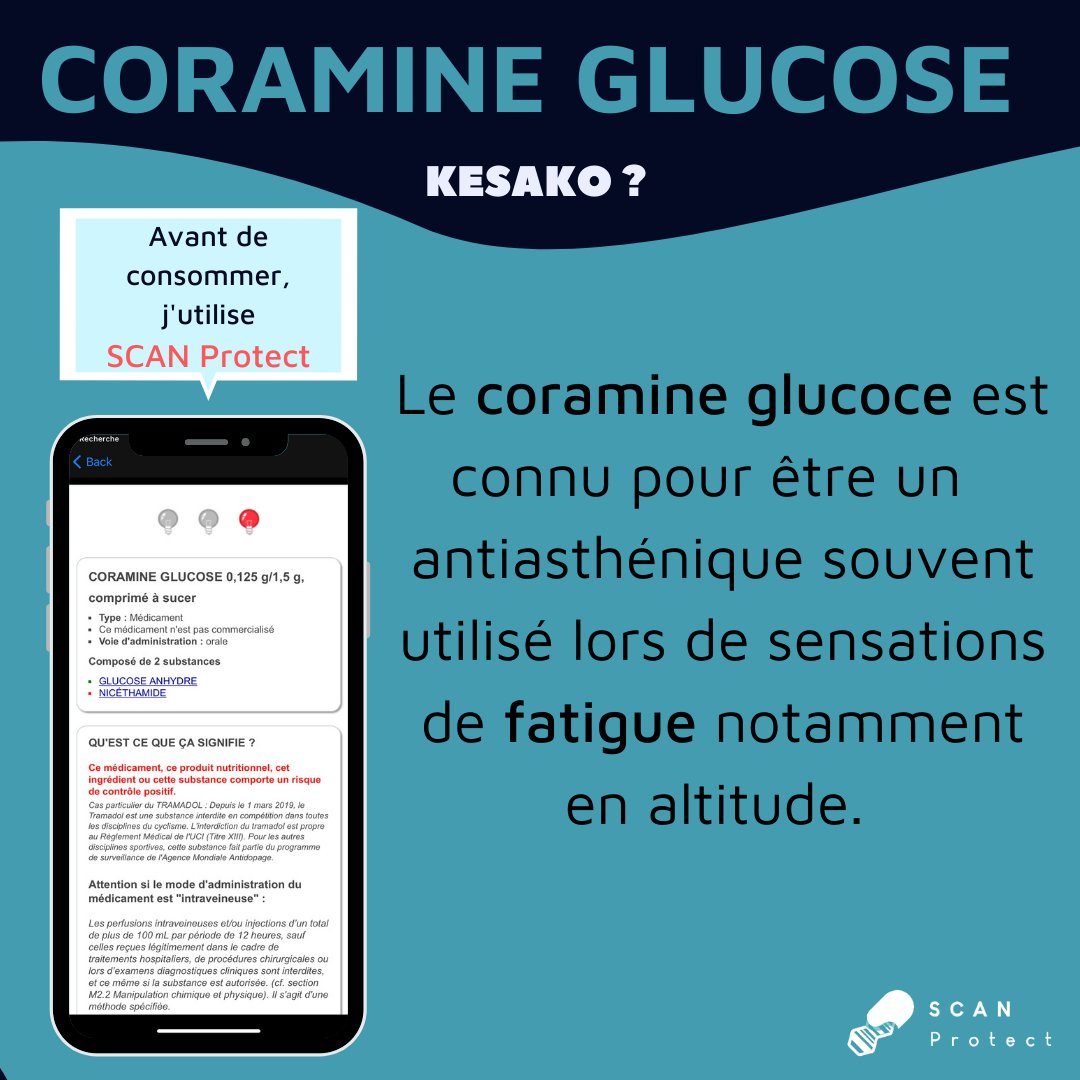 Antidopage's tweet image. Encore un sportif testé positif en voulant remédier à son manque de sucre sans aucune intention de se doper ! 

Cette action entraine une suspension de 9 mois et le prive des JO de Tokyo ... 
Pour faire face à ces situations, une seule solution : SCANNER!
 scan-protect.fr