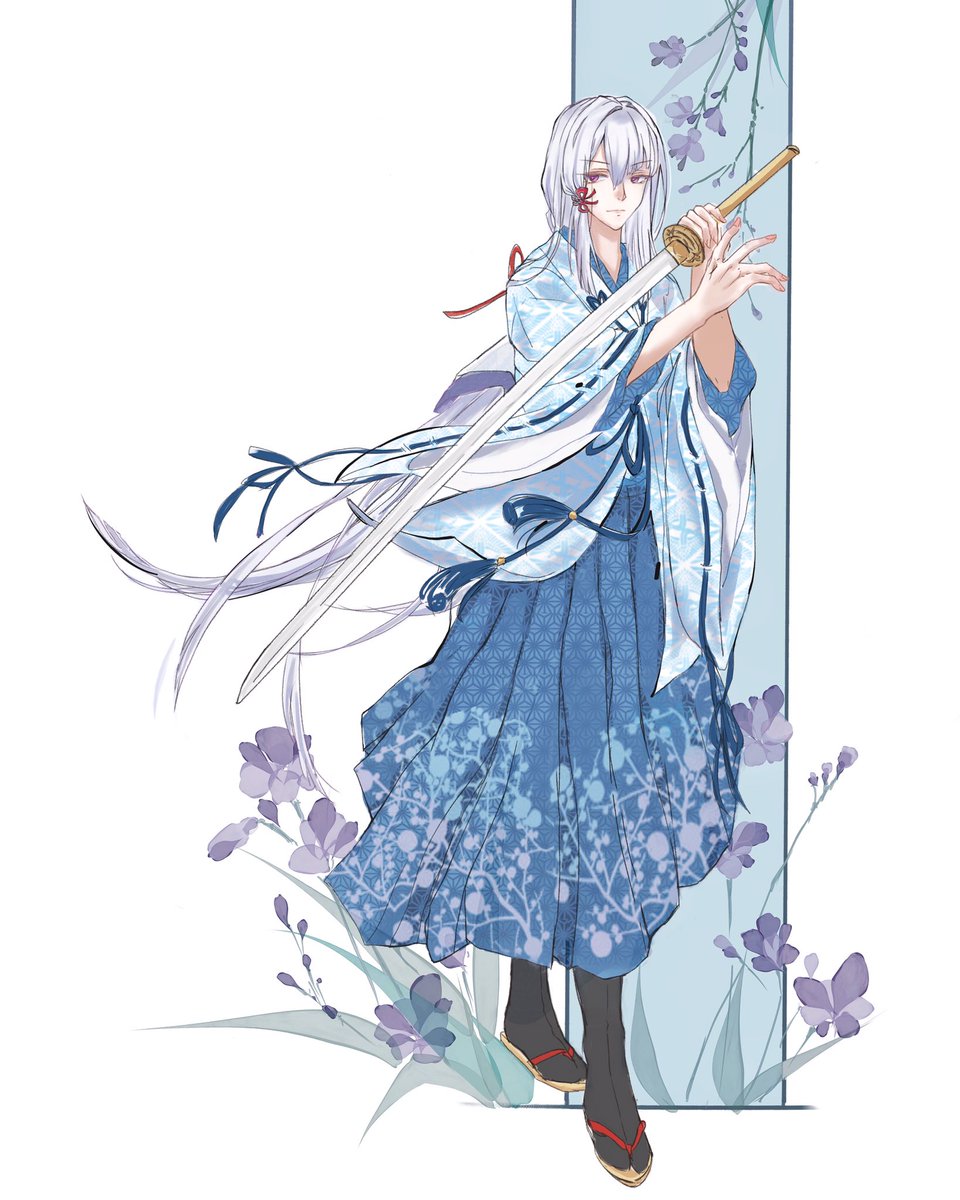 #剣が君

#黒羽実彰

看完故事本，就想看黑羽穿左京服饰的样子，于是试着画了