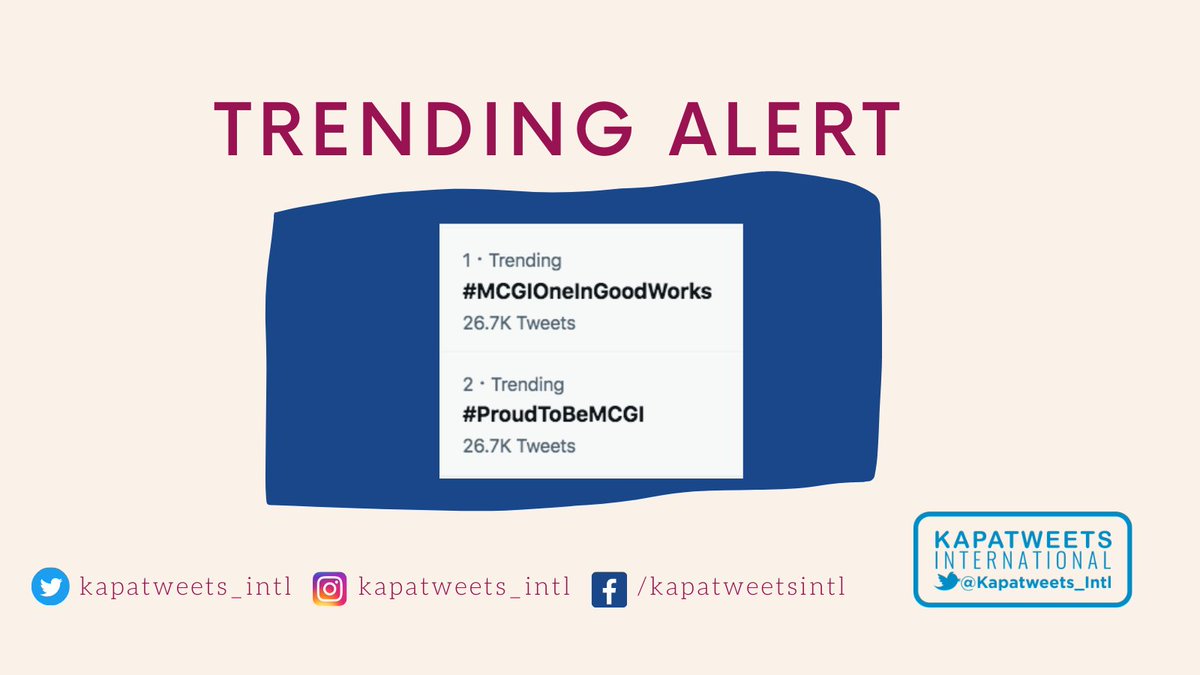 Kapatweets_Intl's tweet photo. Waaah! Ang saya-sayaaaa

Nasungkit na natin ang Top 1 &amp; 2! 

Milyong salamat po sa Dios!!!

#MCGIOneInGoodWorks 
#ProudToBeMCGI https://t.co/wnWMb8yuFU